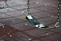 Swings in a rainy day